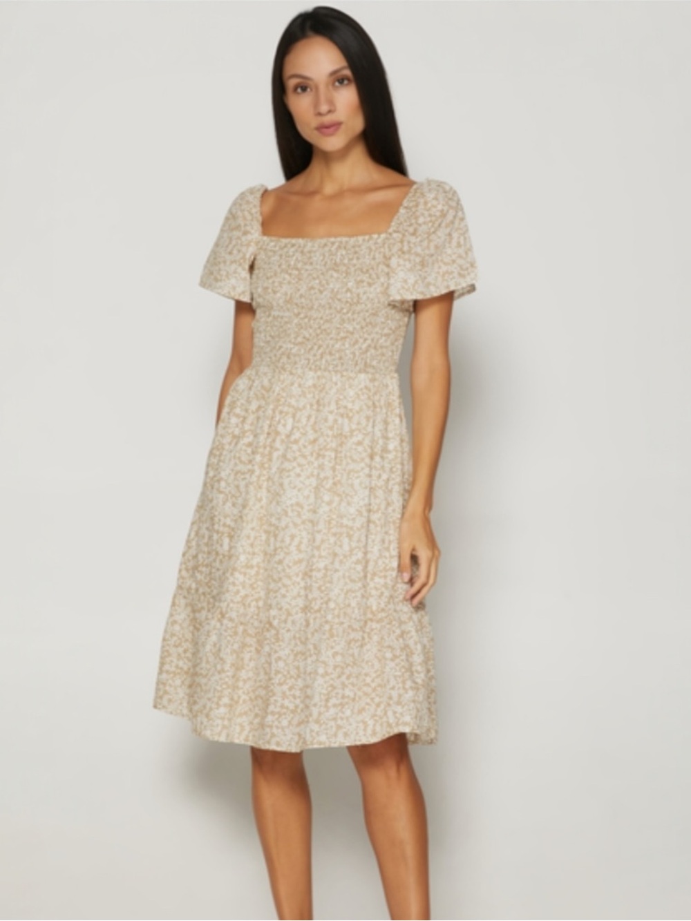 Gap Smocked Squareneck Floral Dress (S)